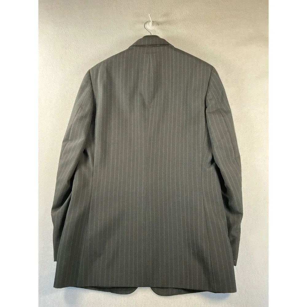 JD Christopher‎ London New York Mens Pinstripe Blazer Romani L41 Charcoal Grey